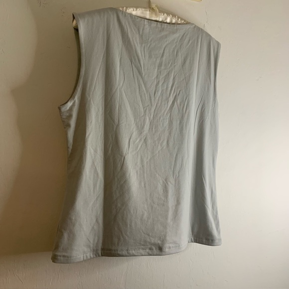 Tahari Gray Mock Neck Sleeveless Tank Womens Modern Essentials Top Size XL - Picture 12 of 12